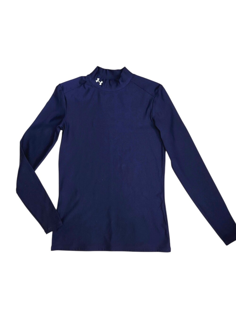 Under Armour Navy Mock Neck Long Sleeve Top size M - Picture 2 of 6